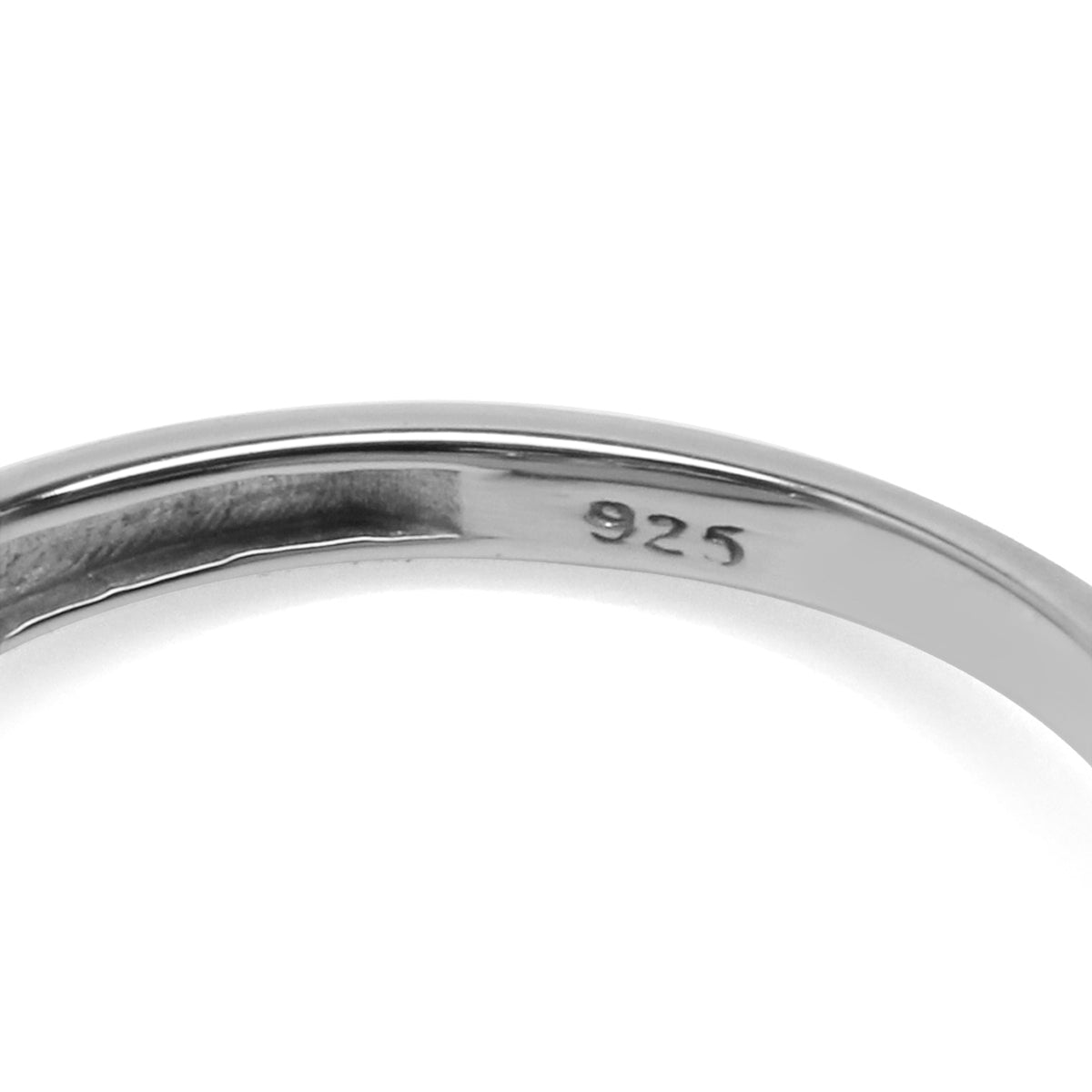 Created Blue Sapphire White Gold Plated 925 Sterling Silver Triquetra Celtic Knot Ring - Silvershake-store