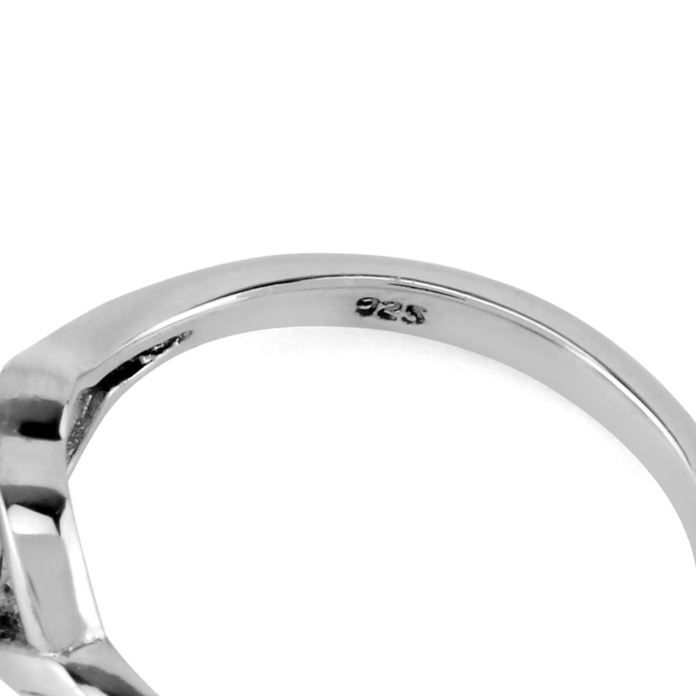 White Cultured Freshwater Pearl 925 Sterling Silver Promise Solitaire Ring - Silvershake-store