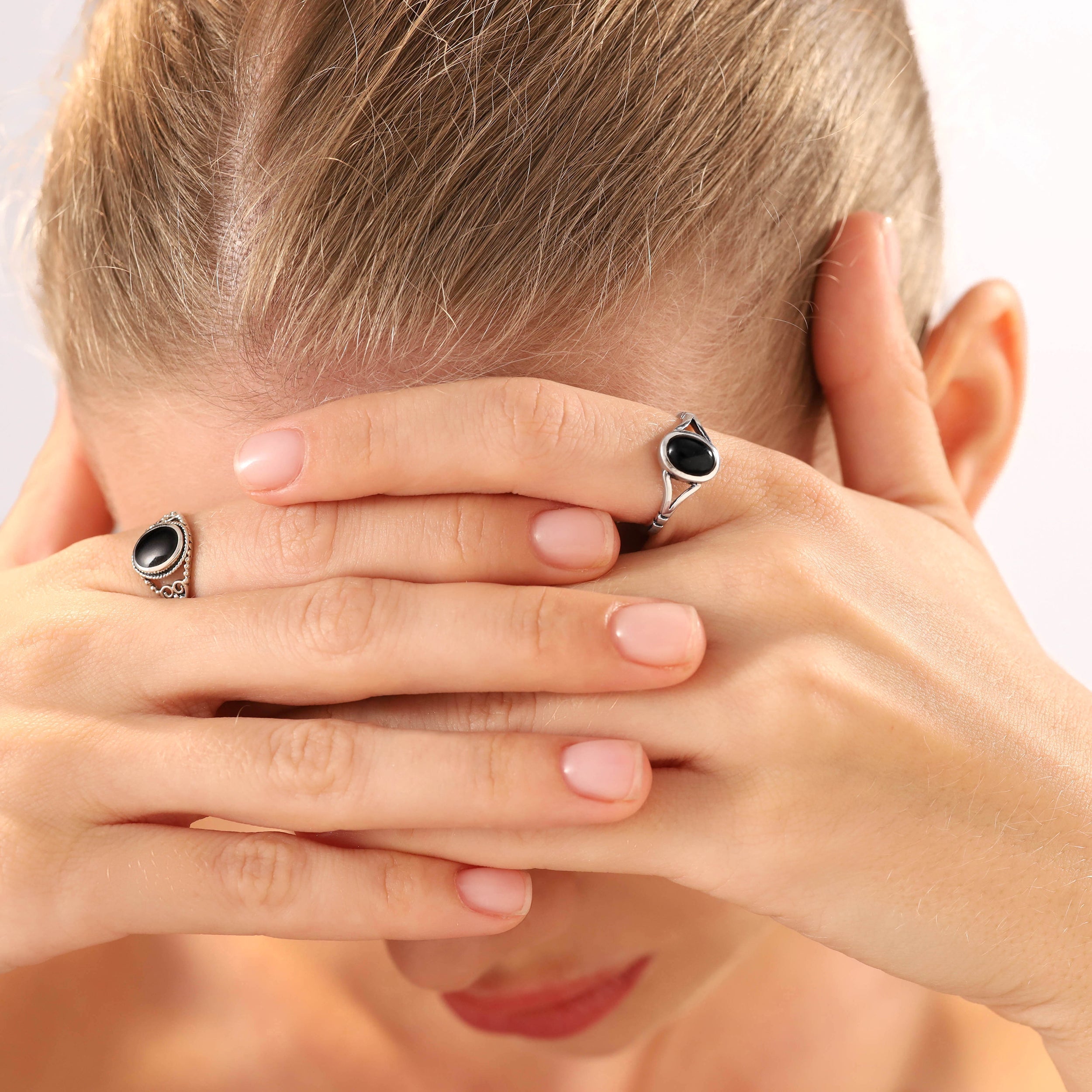 8X6mm American Stabilized Blue Turquoise 925 Sterling Silver Solitaire Casual Gemstone Ring - Silvershake-store