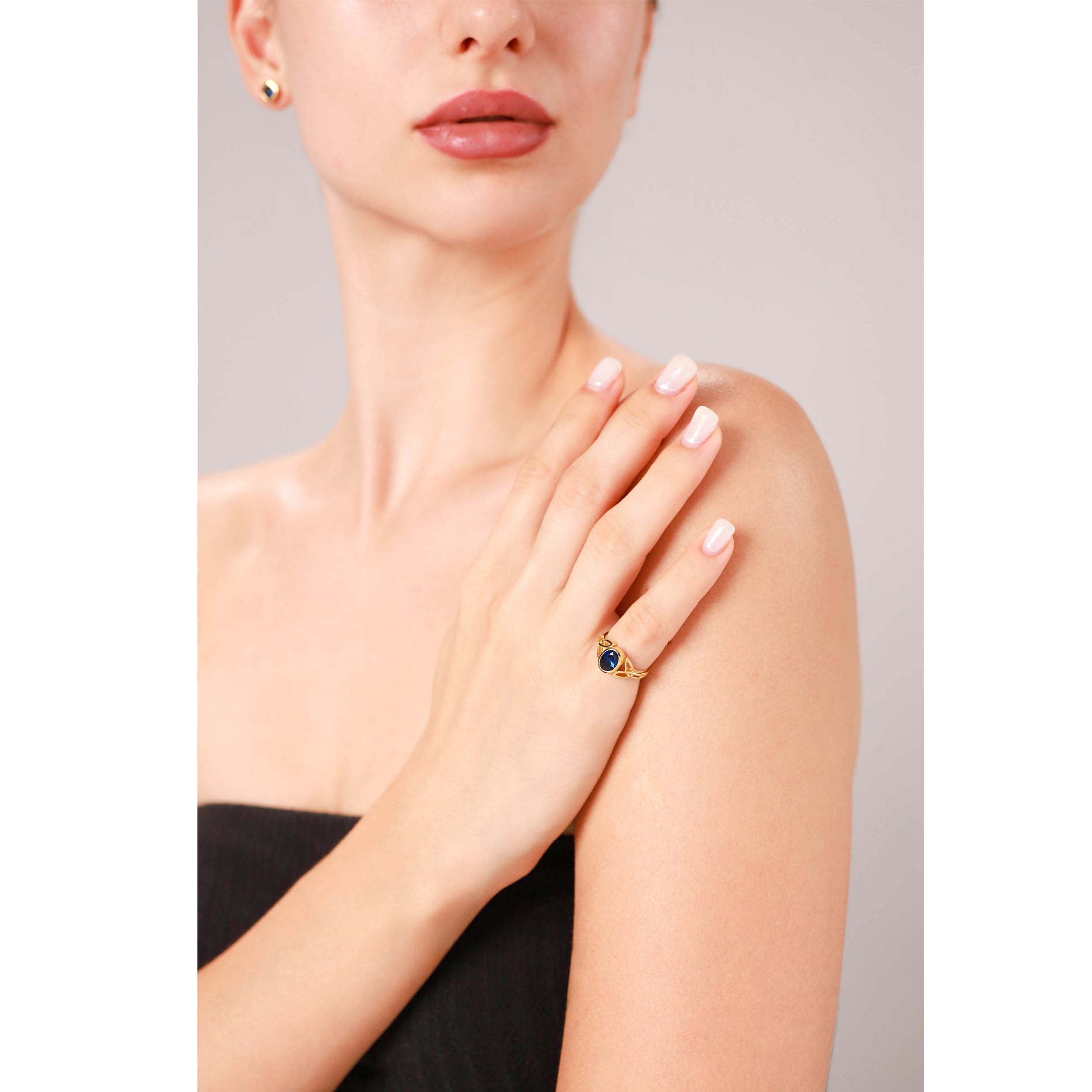 Simulated Red Ruby White Gold Plated 925 Sterling Silver Triquetra Celtic Knot Ring July Gemstone Birthstone - Silvershake-store