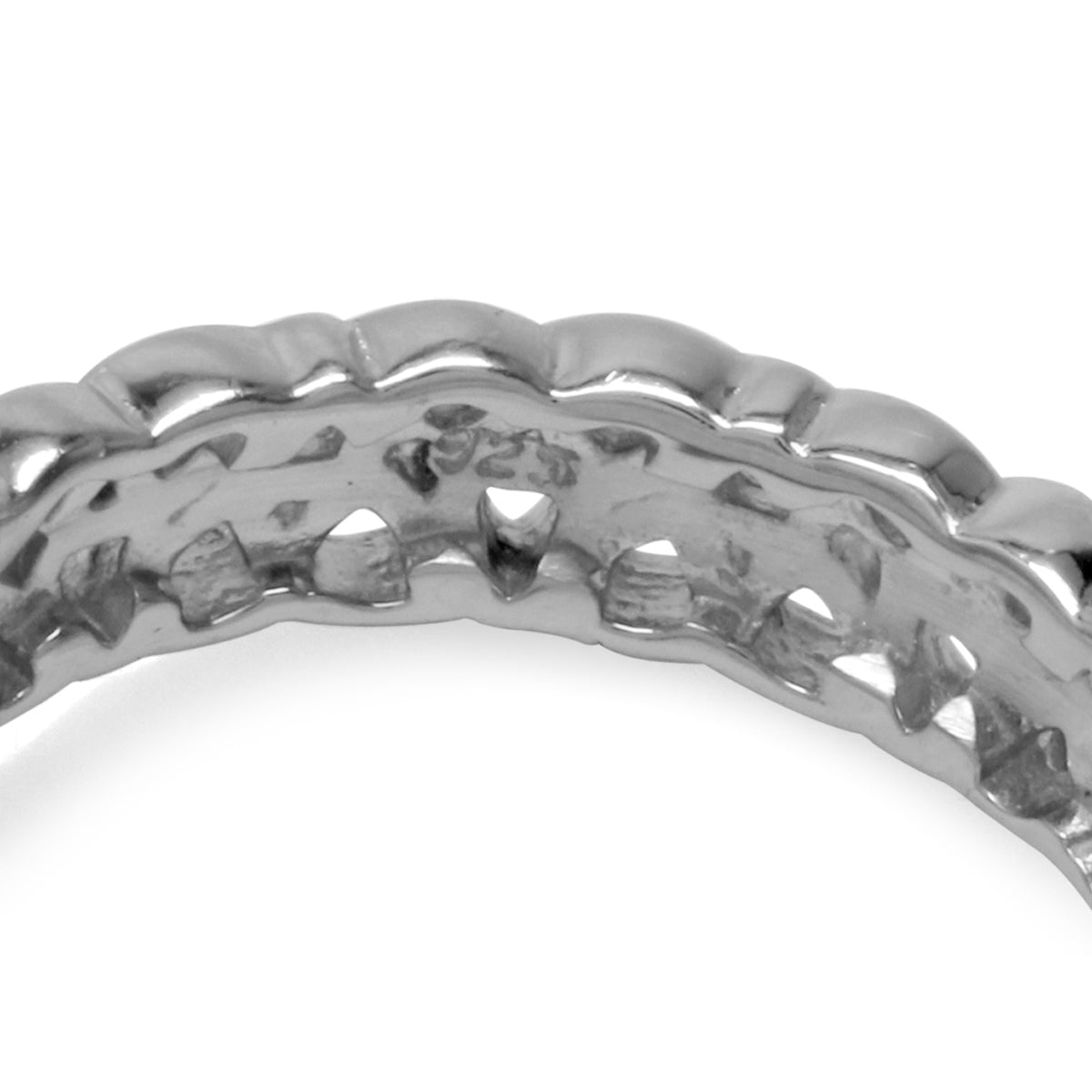 Natural 1 Ct Trilliant Black Onyx 925 Sterling Silver Filigree Triquetra Celtic Knot Eternity Wide Band Ring