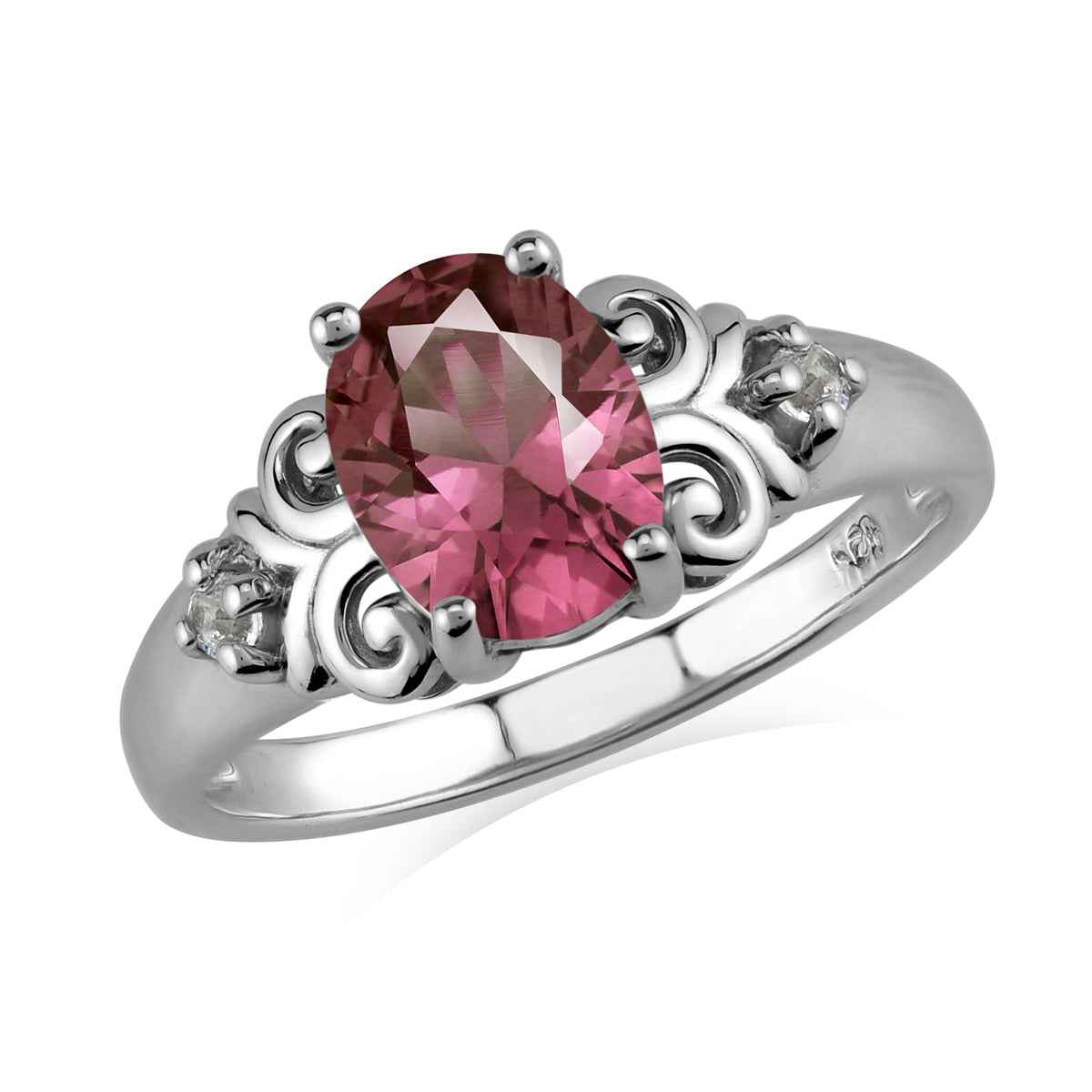 Created Color Change Alexandrite 9X7mm 925 Sterling Silver Victorian Style Engagement Ring