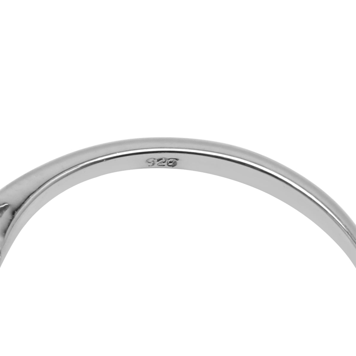 5mm Petite Created Round Shape Blue Sapphire 925 Sterling Silver Promise Gemstone Ring - Silvershake-store