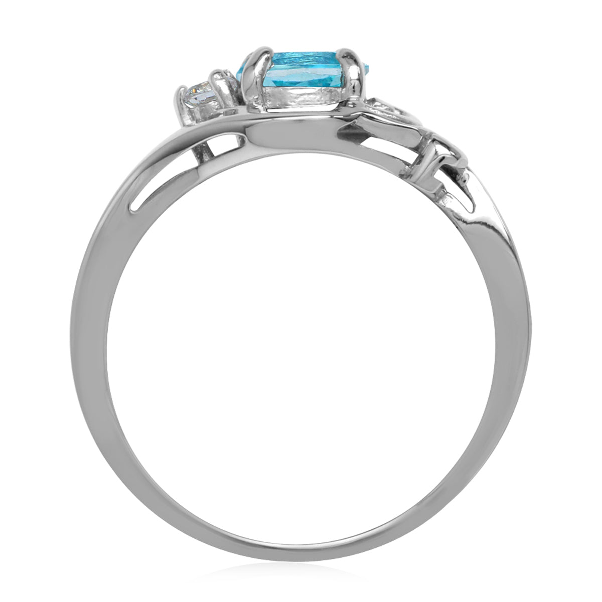 Genuine Paraiba Neon Blue Topaz 925 Sterling Silver Engagement Promise Gemstone Ring  for Women - Silvershake-store