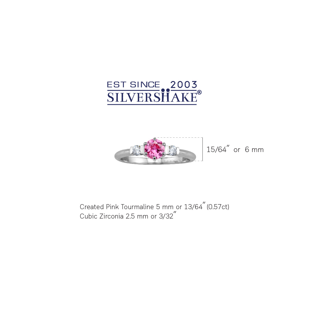 Petite Created Round Shape Pink Tourmaline White Gold Plated 925 Sterling Silver Promise Ring October Gemstone Birthstone - Silvershake-store