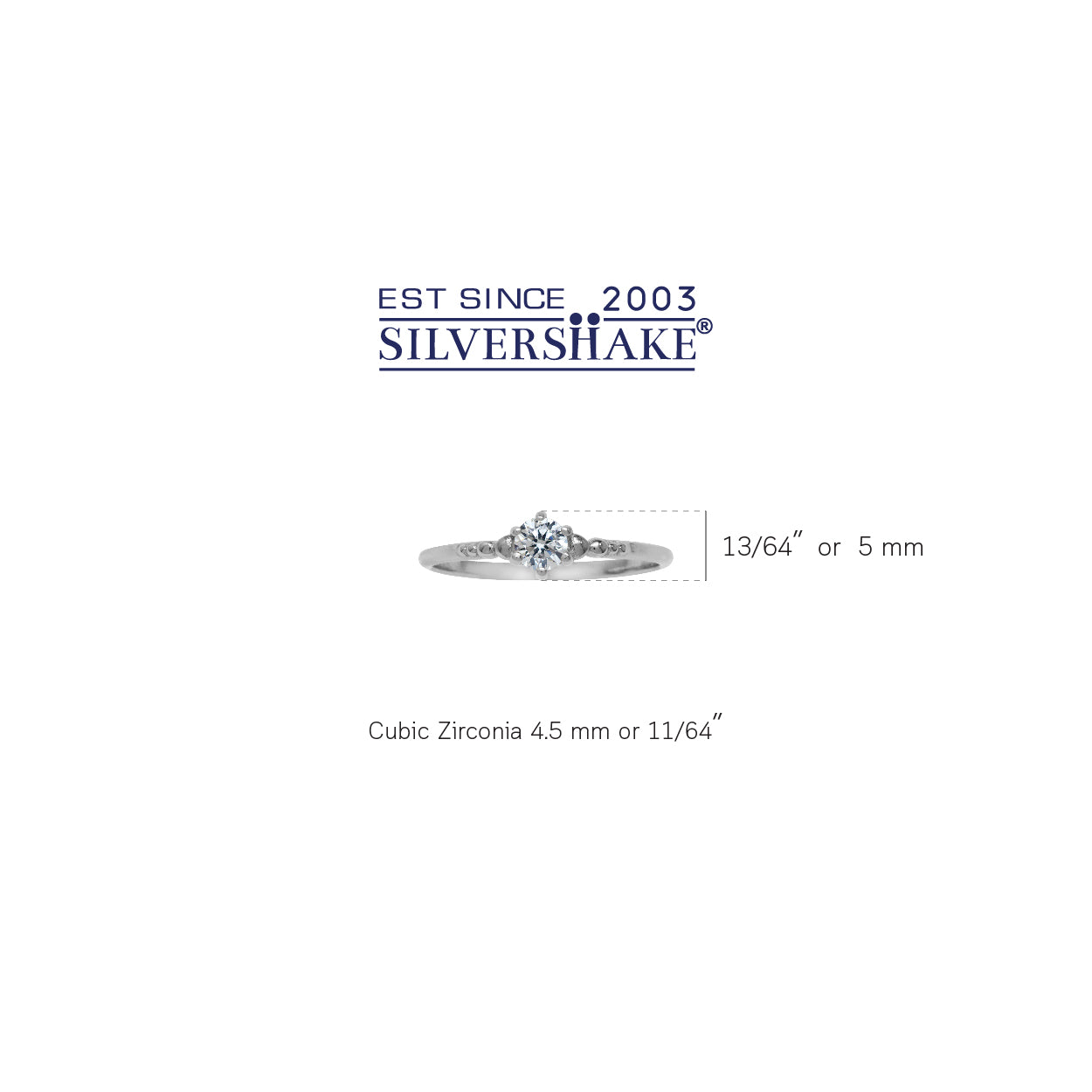 Petite Cubic Zirconia White Gold Plated 925 Sterling Silver Minimalist Stack Stackable Promise Ring Jewelry for Women - Silvershake-store