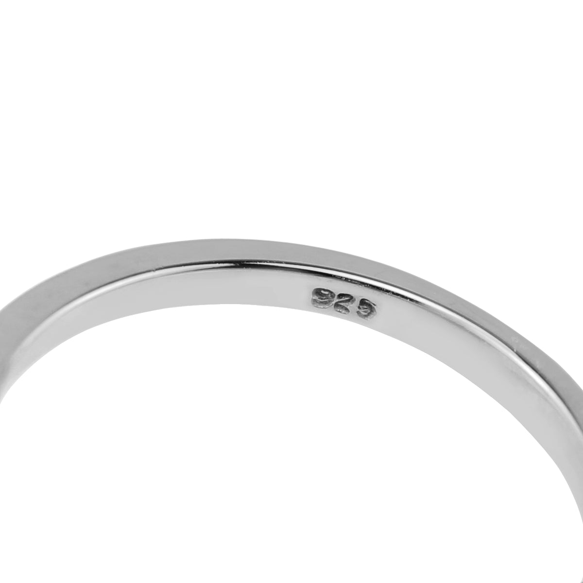 Ultra Petite Cubic Zirconia White Gold Plated 925 Sterling Silver Minimalist Stackable Promise Ring April Gemstone Birthstone Jewelry for Women - Silvershake-store