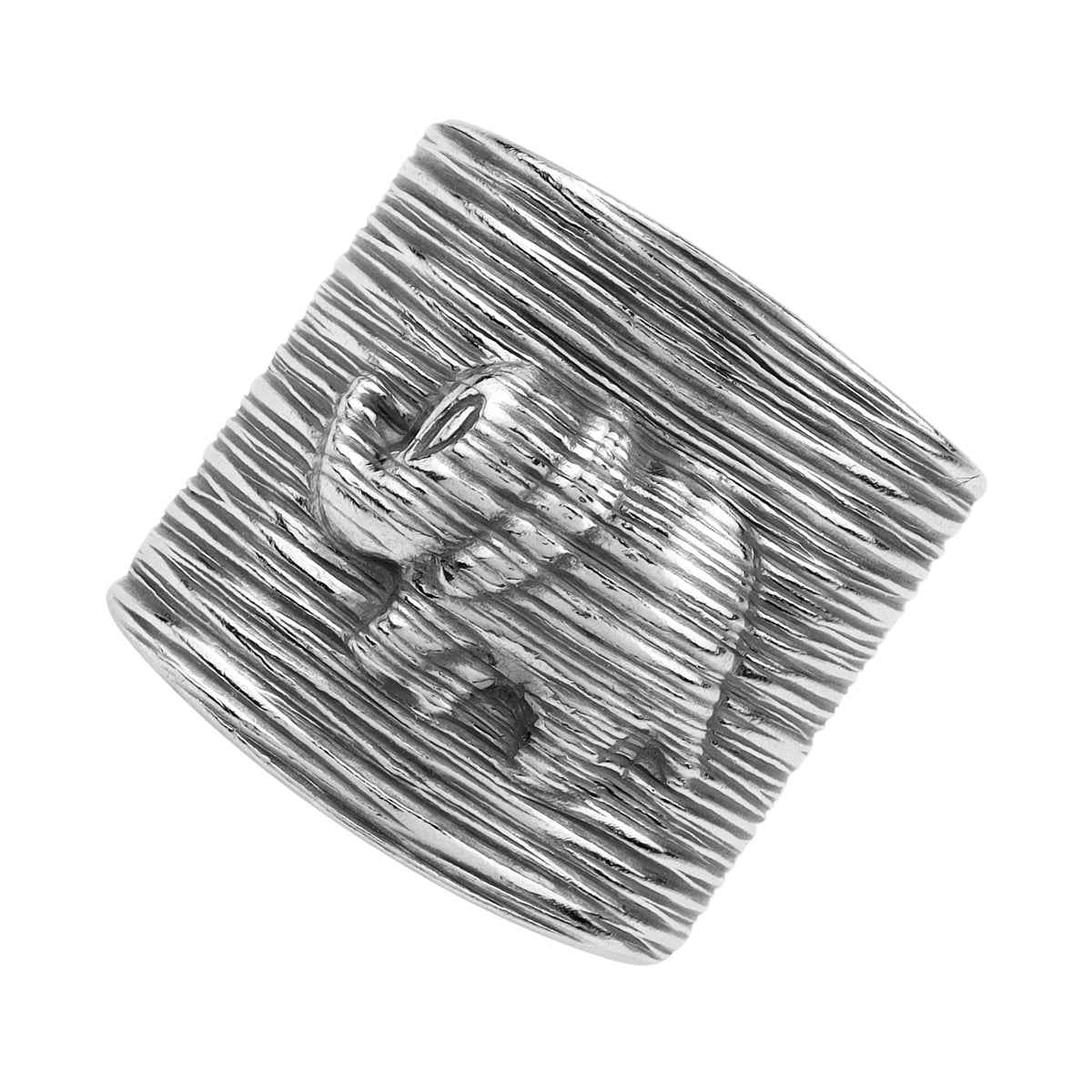 Handmade 925 Sterling Silver Fashion Elephant Animal Vintage Inspired Tribal Wrap Adjustable Ring