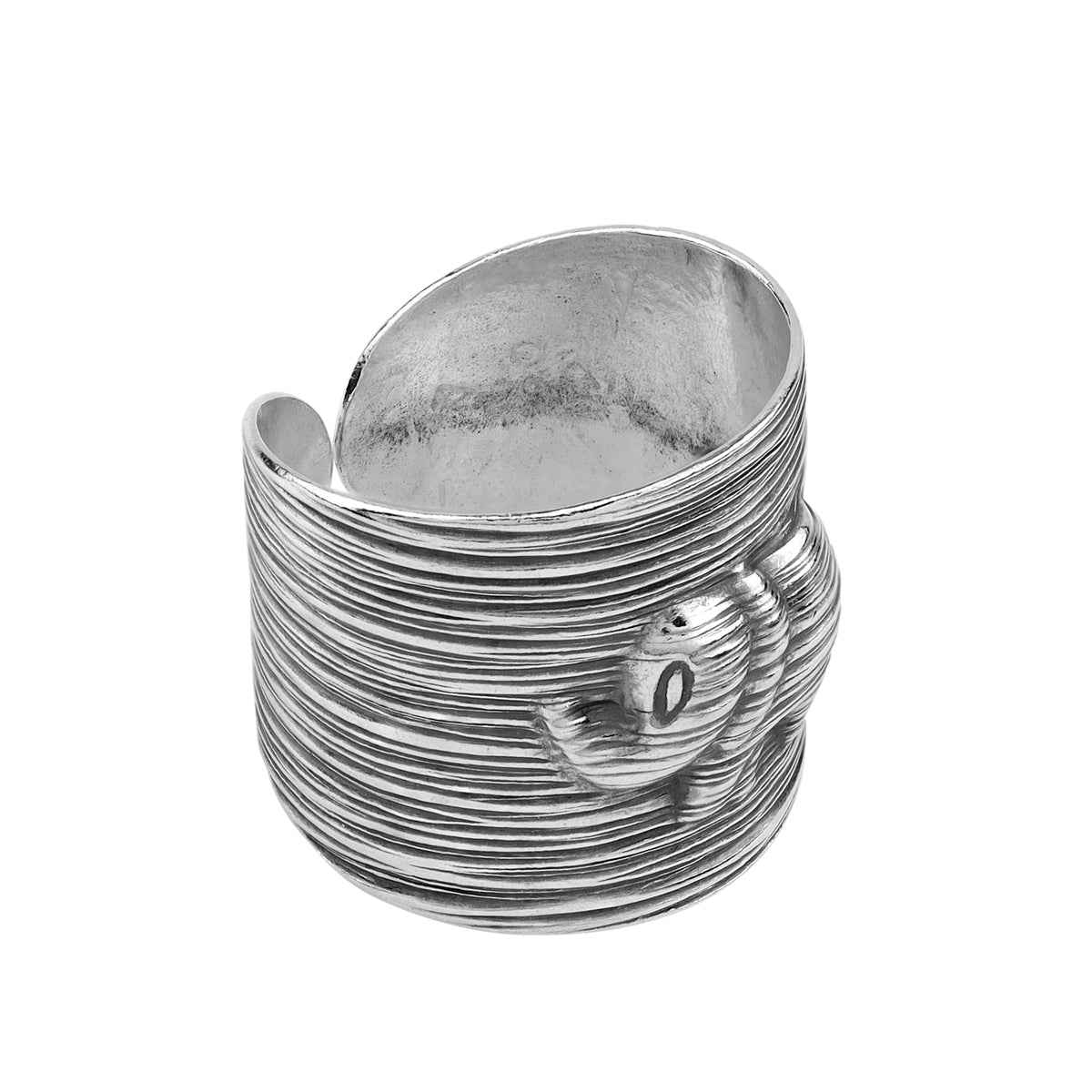 Handmade 925 Sterling Silver Fashion Elephant Animal Vintage Inspired Tribal Wrap Adjustable Ring