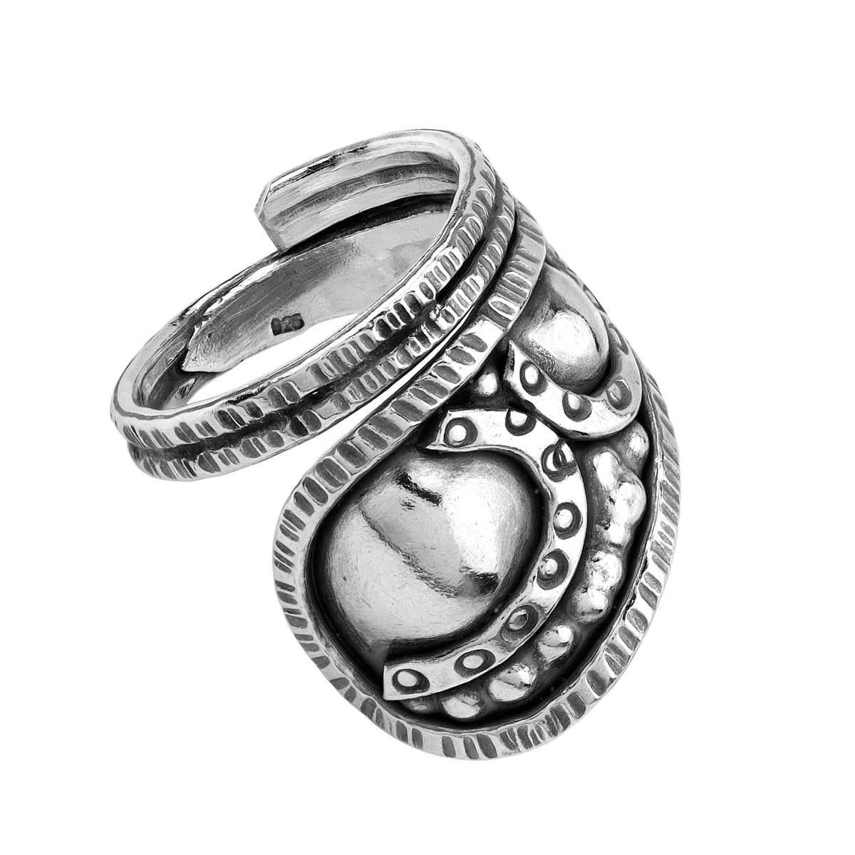 Handmade 925 Sterling Silver Bali / Balinese Vintage Inspired Tribal Ring