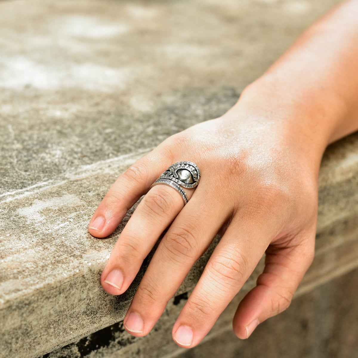 Handmade 925 Sterling Silver Bali / Balinese Vintage Inspired Tribal Ring