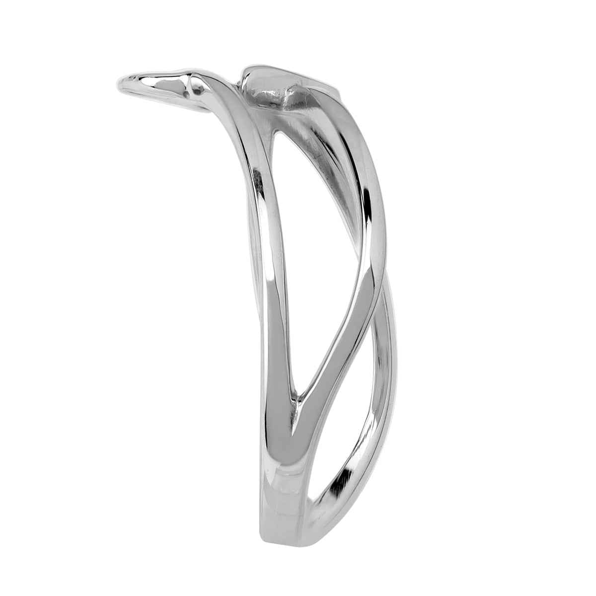 White Gold Plated 925 Sterling Silver Minimalist Arrow Love Trendy Chic Ring