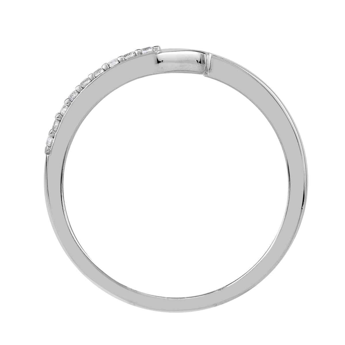 Cubic Zirconia White Gold Plated 925 Sterling Silver Minimalist Trendy Chic Triangle Geometric Stackable Ring