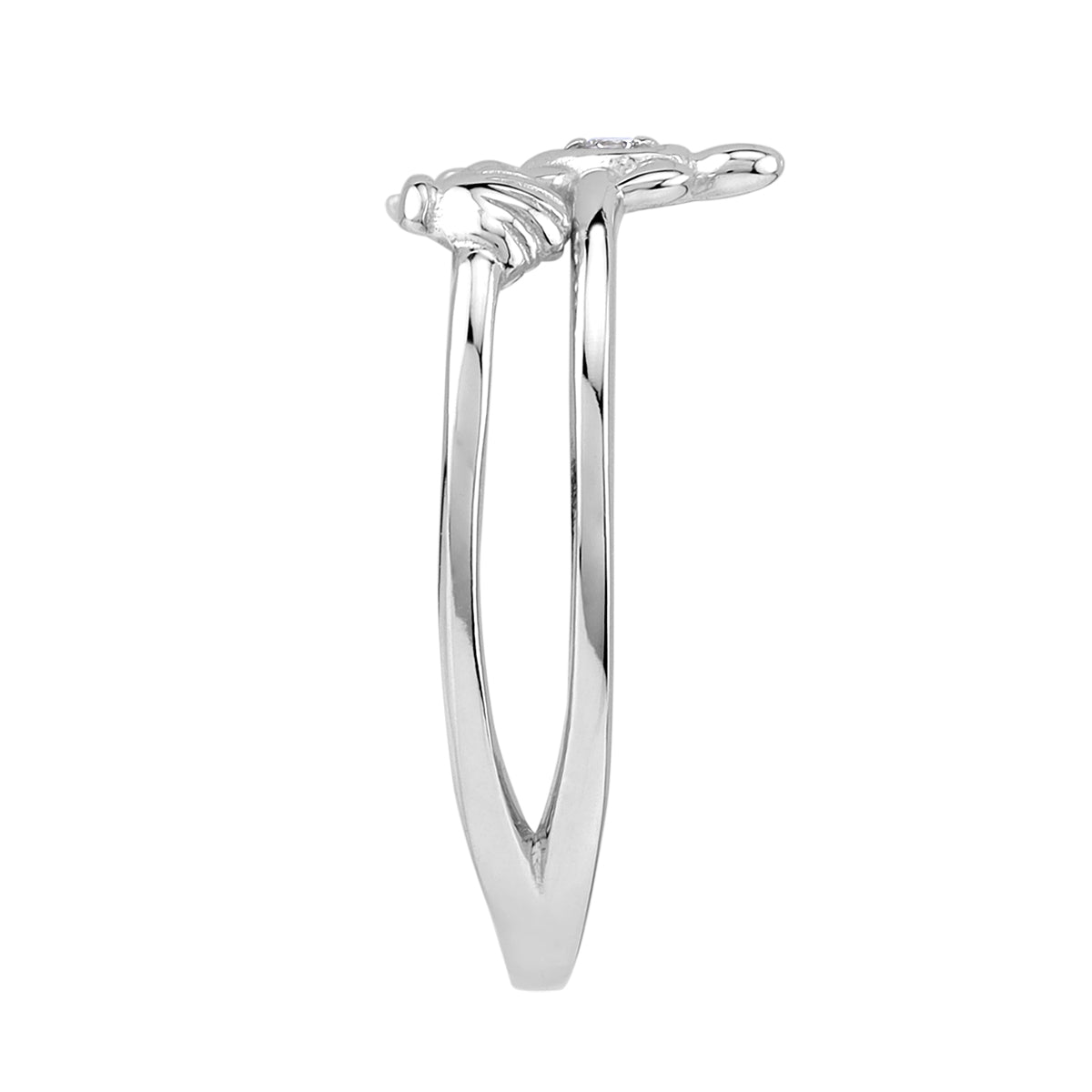 White Cubic Zirconia 925 Sterling Silver Minimalist Turtle, Starfish and Shell Sealife Casual Ring silvershake