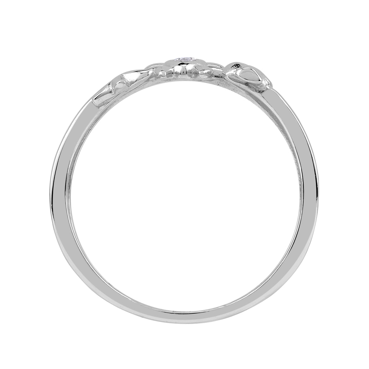 White Cubic Zirconia 925 Sterling Silver Minimalist Turtle, Starfish and Shell Sealife Casual Ring silvershake