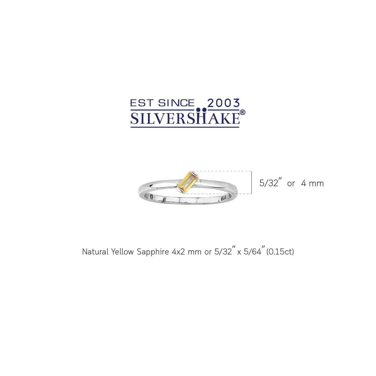 Extra Ultra Petite Natural Yellow Sapphire White Gold Plated 925 Sterling Silver Minimalist Stackable Promise Solitaire Gemstone Ring