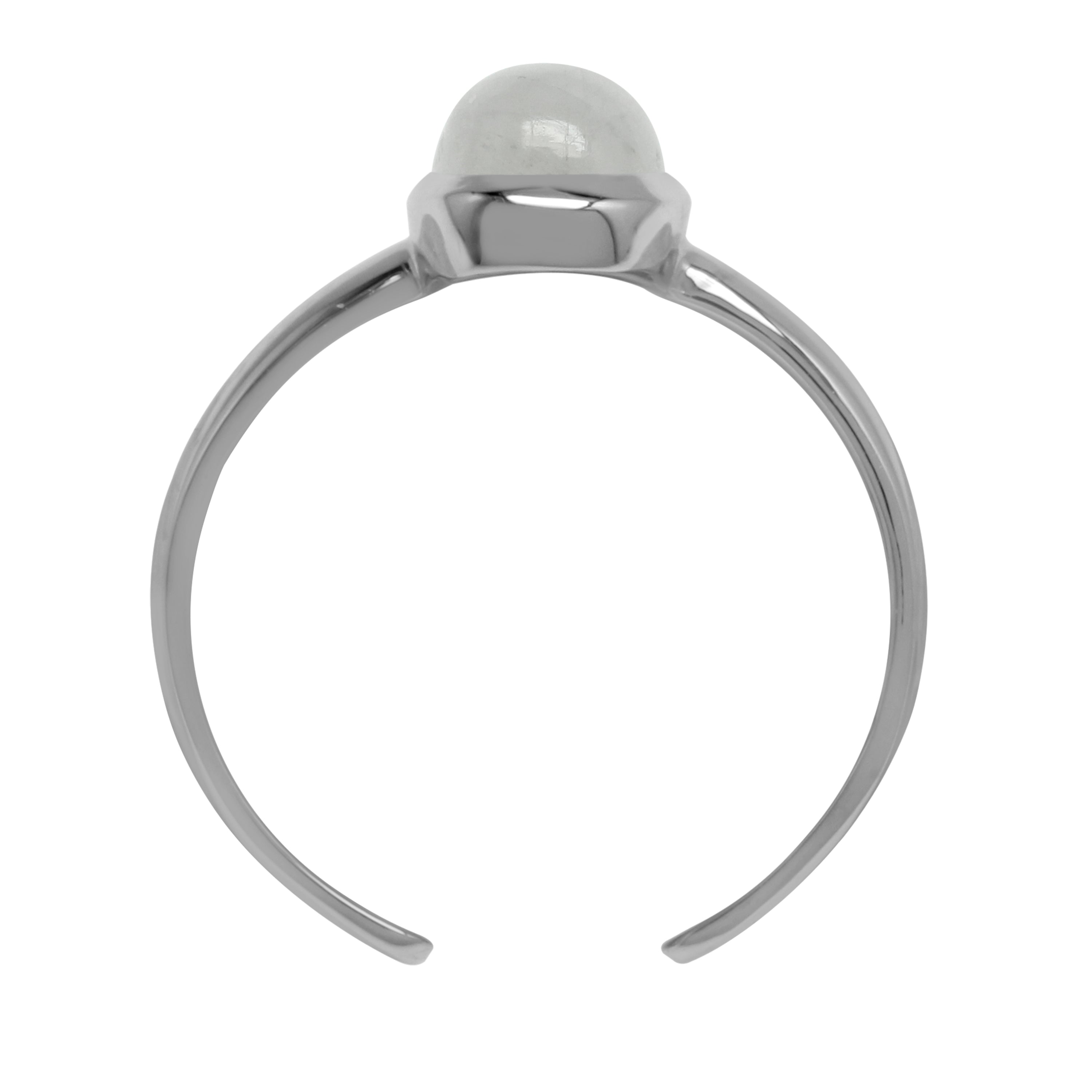 Natural Rainbow Moonstone Oval 7x5 mm 925 Sterling Silver Toe Ring - Silvershake-store