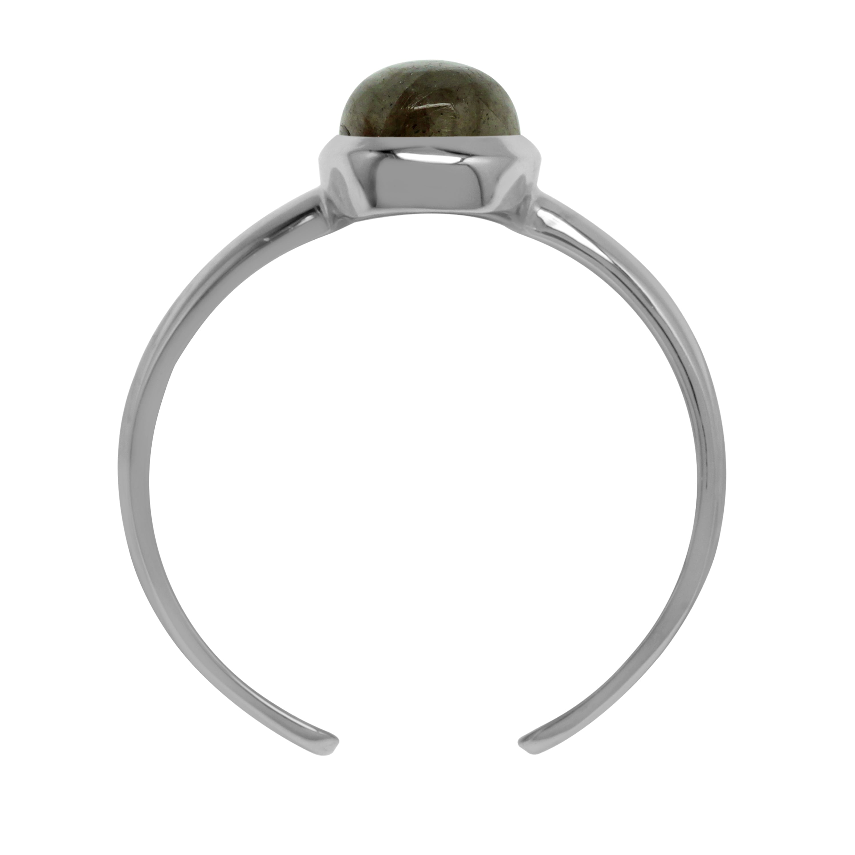 Natural Labradorite Oval 7x5 mm 925 Sterling Silver Toe Ring - Silvershake-store