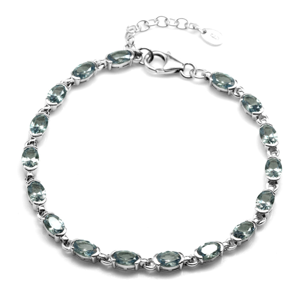 Created Color Change Alexandrite White Gold Plated 925 Sterling Silver Tennis 7 to 8.5 Inch Adjustable Bracelet - Silvershake-store